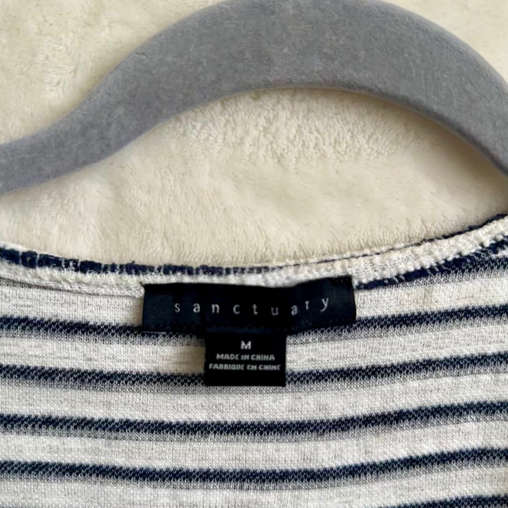 Sanctuary Nothing Extra Striped Knit Button Front Sweater Vest Tank Medium - Picture 2 of 5